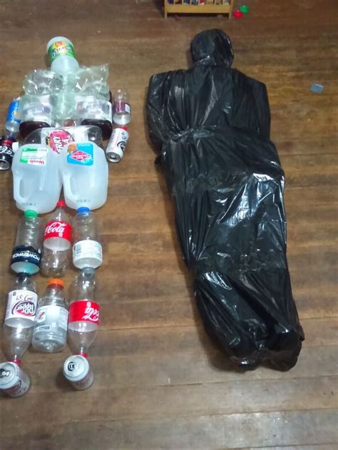 how to make fake body in trash bag